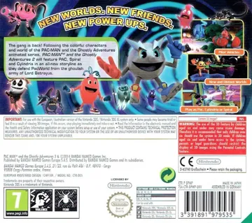 Pac-Man and the Ghostly Adventures 2 (Europe) (En,Fr,De,Es,It) box cover back